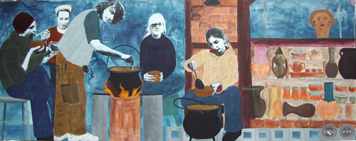 COOKING GUISO BY THE WOOD KILN, 2007 - OBRA DE MIRIAM RUDOLPH